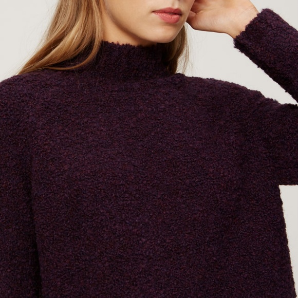 NWT Loft Slouchy Boucle Turtleneck XL Green - Picture 5 of 5